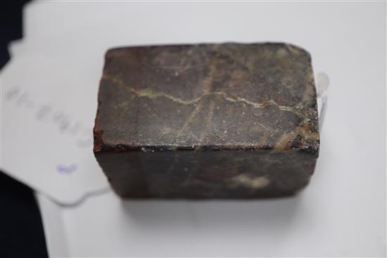 A Chinese soapstone seal, early 20th century, H. 5cm